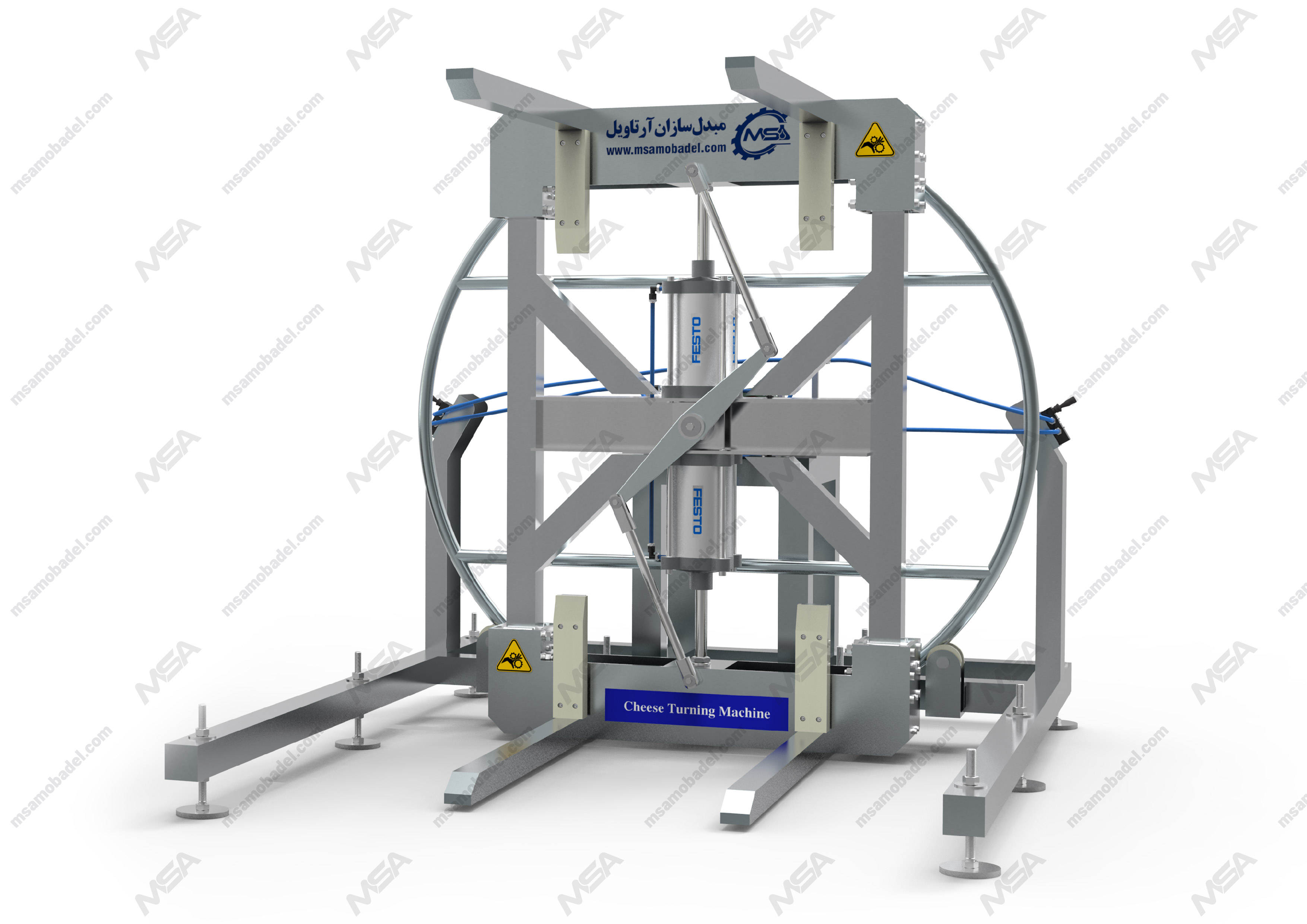 نمایی از دستگاه ترنر پنیر ساخت شرکت مبدل سازان آرتاویل