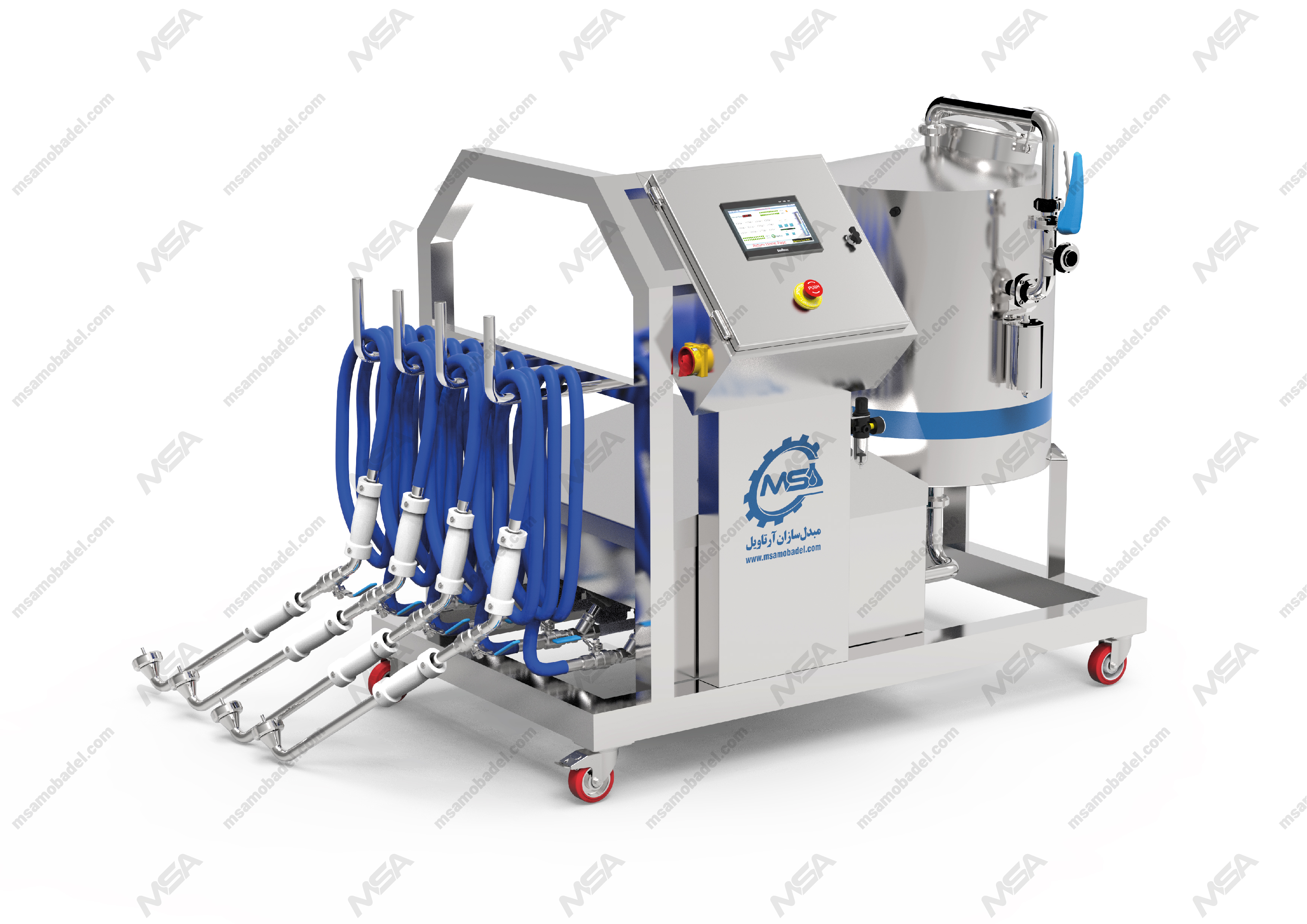 دستگاه پرکن ماست چهار نازل ساخت شرکت مبدل سازان آرتاویل